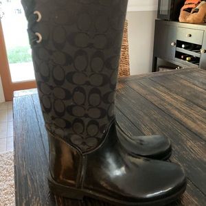 Coach tall rain/snow boots.